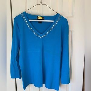 Cobalt Blue Sequined Sweater